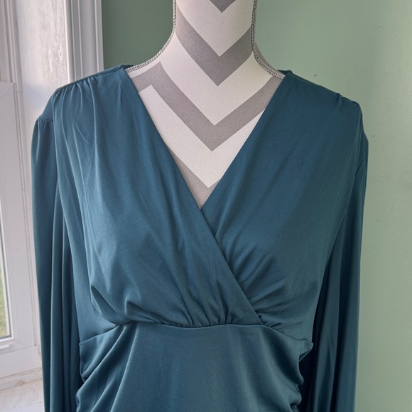Grace Karin Deep Teal Blouse 2XL - Picture 3 of 8